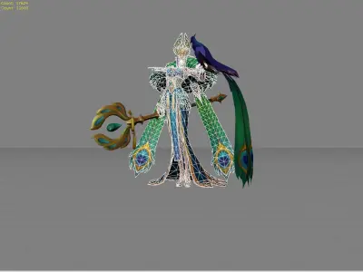 Pharsa Peafowls Dance Low-poly 3D model