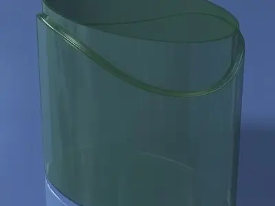 Clear Plastic Pencil Sharpener Free 3D model