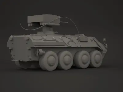 Military armoured vehicle kit 02 Low-poly 3D model