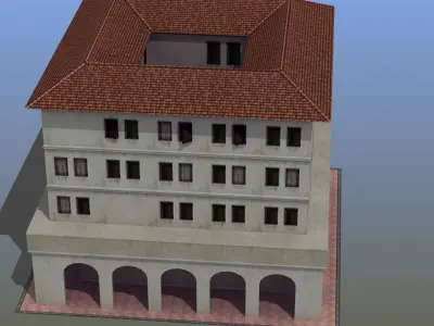 Roman Apartment Building Low-poly 3D model
