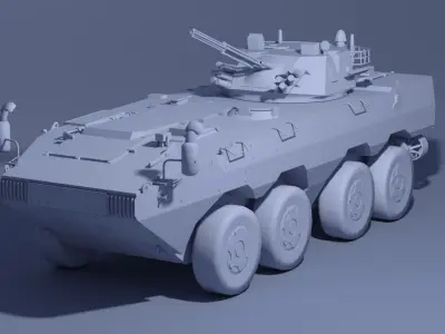 ZBL-09 armoured vehicle Low-poly 3D model