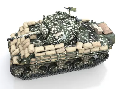 M4A3 Sherman - 25TB  3D model