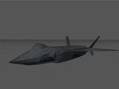 Chengdu j20  Low-poly 3D model