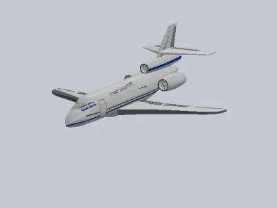Dassault Falcon LX jet 3D model