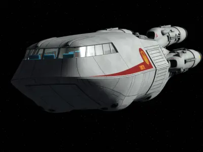 Battlestar Galactica - Colonial Shuttle Mk2 with 6 Color Schemes 3D model