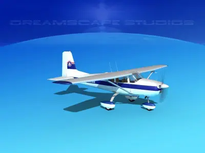 Cessna 172 Skyhawk 1958 Civil Air Patrol 3D model