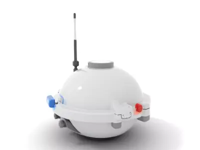 Futuristic Surveillance Drone model pack Low-poly 3D model