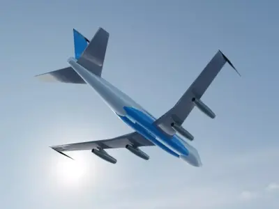 Model 717 Style Military Jet - Custom 1950s Transport Low-poly 3D model