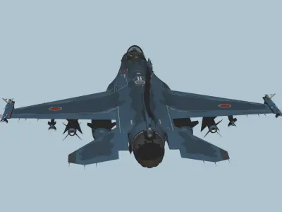 Japan Air Self-Defense Force Mitsubishi F-2 Support fighter 3D model