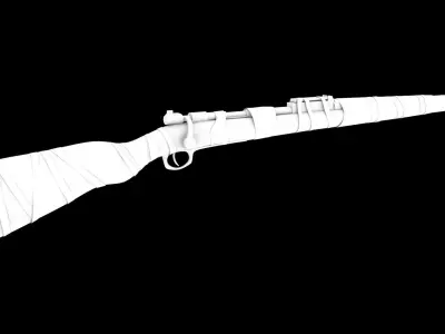 KAR 98 with billets Low-poly 3D model