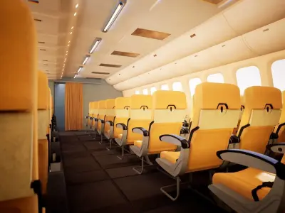 Airplane Interior 36 Assets Low-poly 3D model