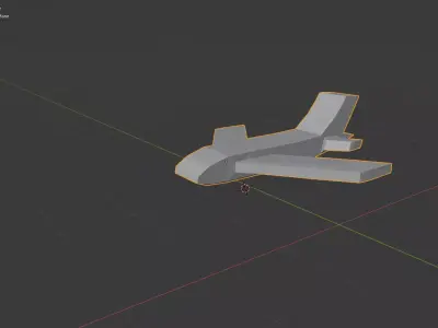 LowPolyPlane airplane in program Low-poly 3D model