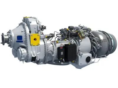 Turboprop Engine Pratt and Whitney Canada PW100 3D model