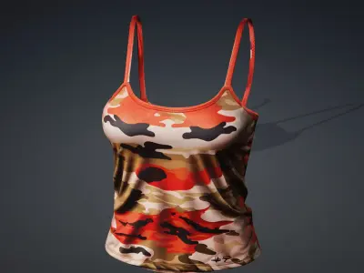 military Top game ready UE5 PBR Low-poly 3D model