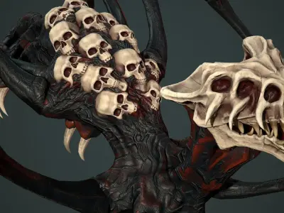 Undeath Spider 1 Low-poly 3D model