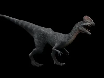 Dilophosaurus Dinosaur Low-poly 3D model