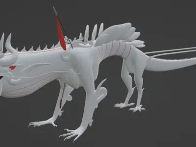 White Dragon 3D model