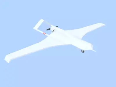 Low Poly Bayraktar TB2 model Low-poly 3D model