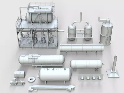 Industrial Production Parts 3D model