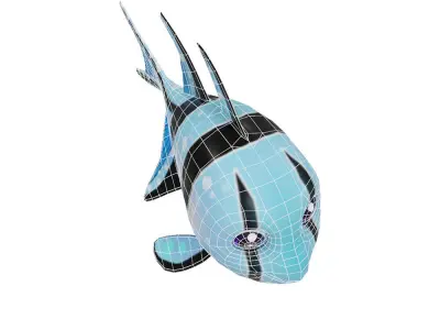 Banggai Cardinal Fish Cartoon Animated  Low-poly 3D model