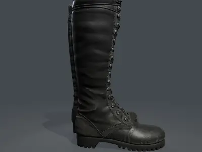 Leather Boots  Low-poly 3D model