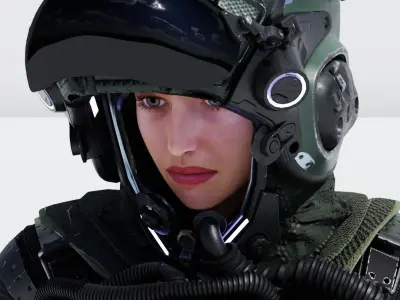 Space mech pilot 3D model