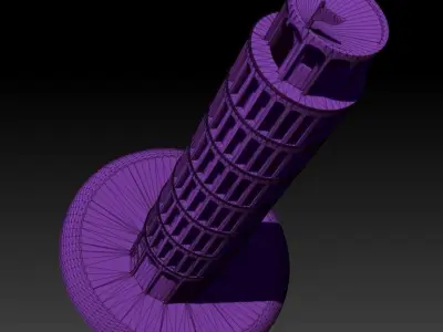 Torre di Pisa Low-poly 3D model