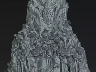 Demon Azhara Queen of the Infernal Throne 32mm STL Model 3D print model