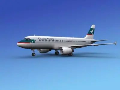 Airbus A320 Cathay Pacific 3D model