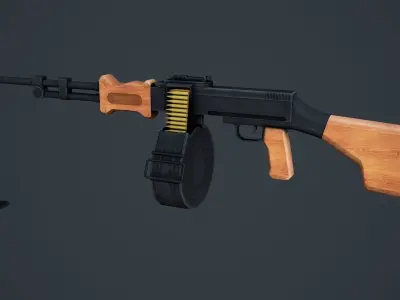 RPD Low Poly Mobile Ready Low-poly 3D model