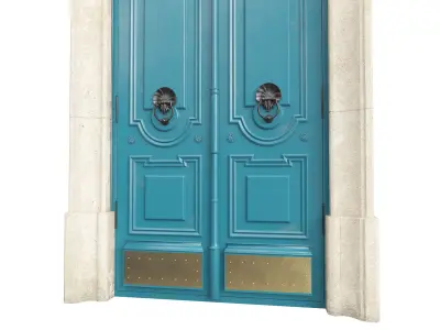 Entrance classic door 98 3D model