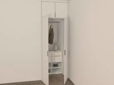 Wardrobe Wood  Free 3D model
