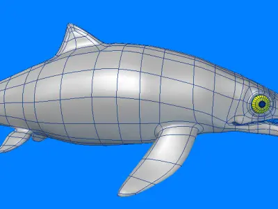 Ichthyosaurus dolphin 3D model