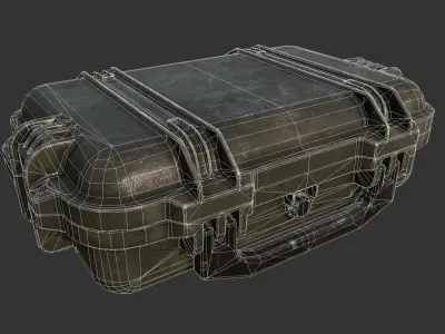 Military Case Weapons First Aid Gear Low-poly 3D model