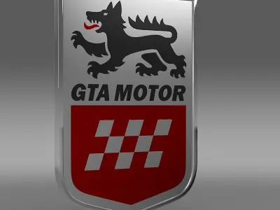 GTA motors logo 3D model