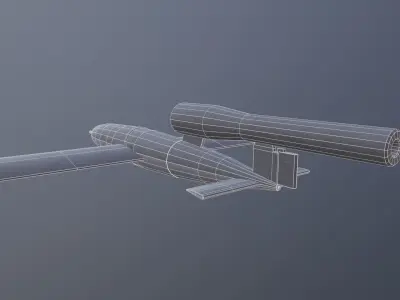 V1 Buzz bomb Low-poly 3D model