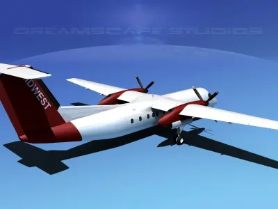 DeHavilland DHC-8-Q300 Midwest Charter 3D model
