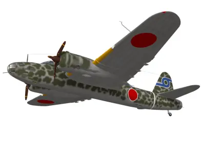 Ki49 Type 100 heavy bomber Donryu 3D model