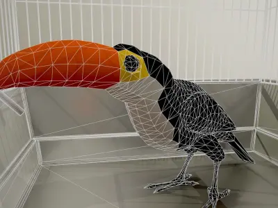 Bird cage house 3D model