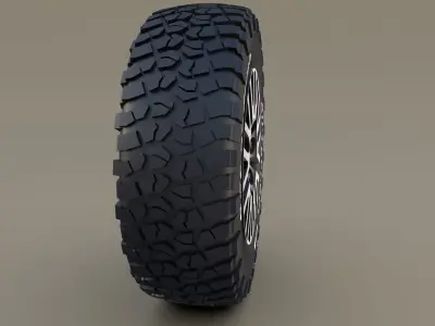 Kahn Wheel BF Goodrich Tire 3D model