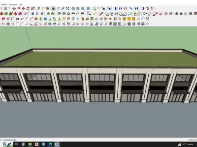3D STRIP MALL STORE 3D model