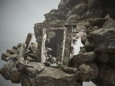 Cave Entrance for Games 3D model