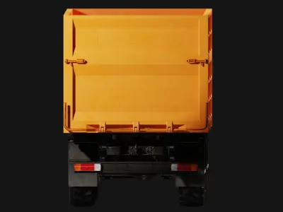 Kamaz Truck Low-poly 3D model