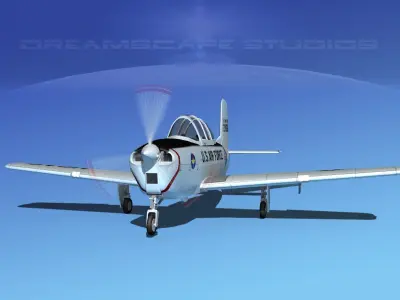 Beechcraft T-34 Mentor V11 USAF 3D model
