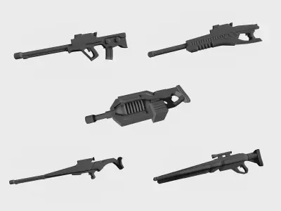 Machine-guns from future 3D print model