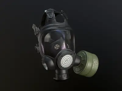 Gas Mask  Low-poly 3D model