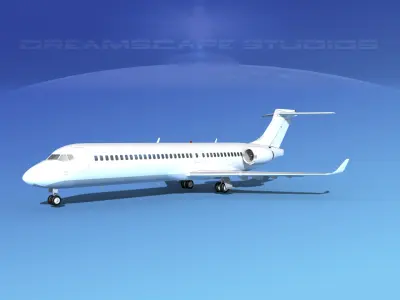 Comac ARJ21-700 Unmarked 1 3D model