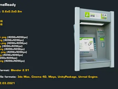 ATM GameReady 3D model