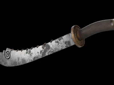 Dao Sword model weapon equipment 4k and 2k Free model Free 3D model