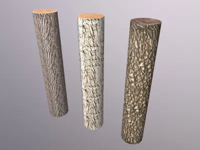 Wooden logs Free low-poly 3D model purchase